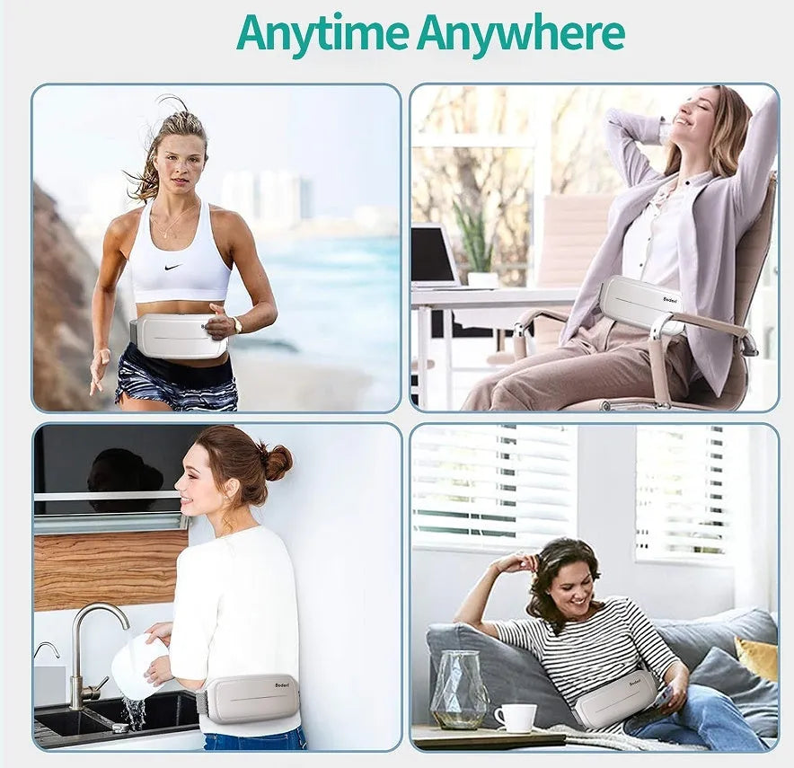 White Tummy Machine abdominal exercise trainer with adjustable resistance settings and digital timer display