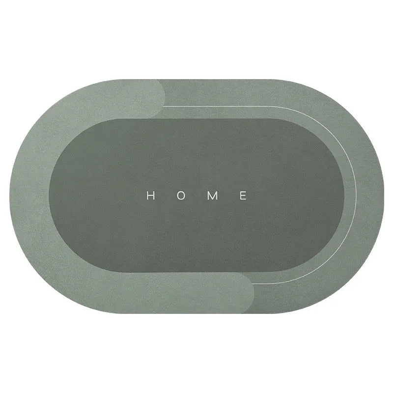 Modern diatom mud floor mat with natural rubber base in blue colour option