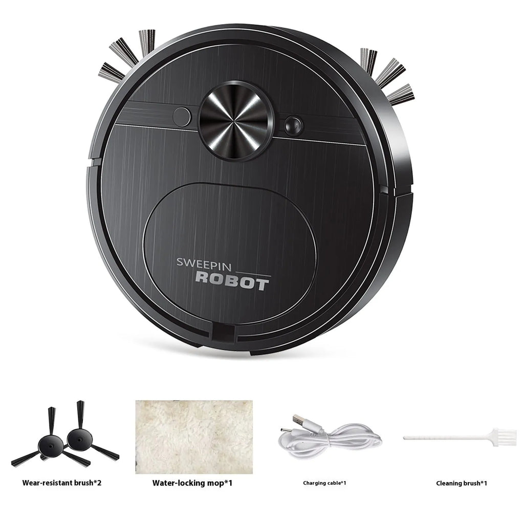 Black or white three-in-one USB charging robot vacuum cleaner with mopping function
