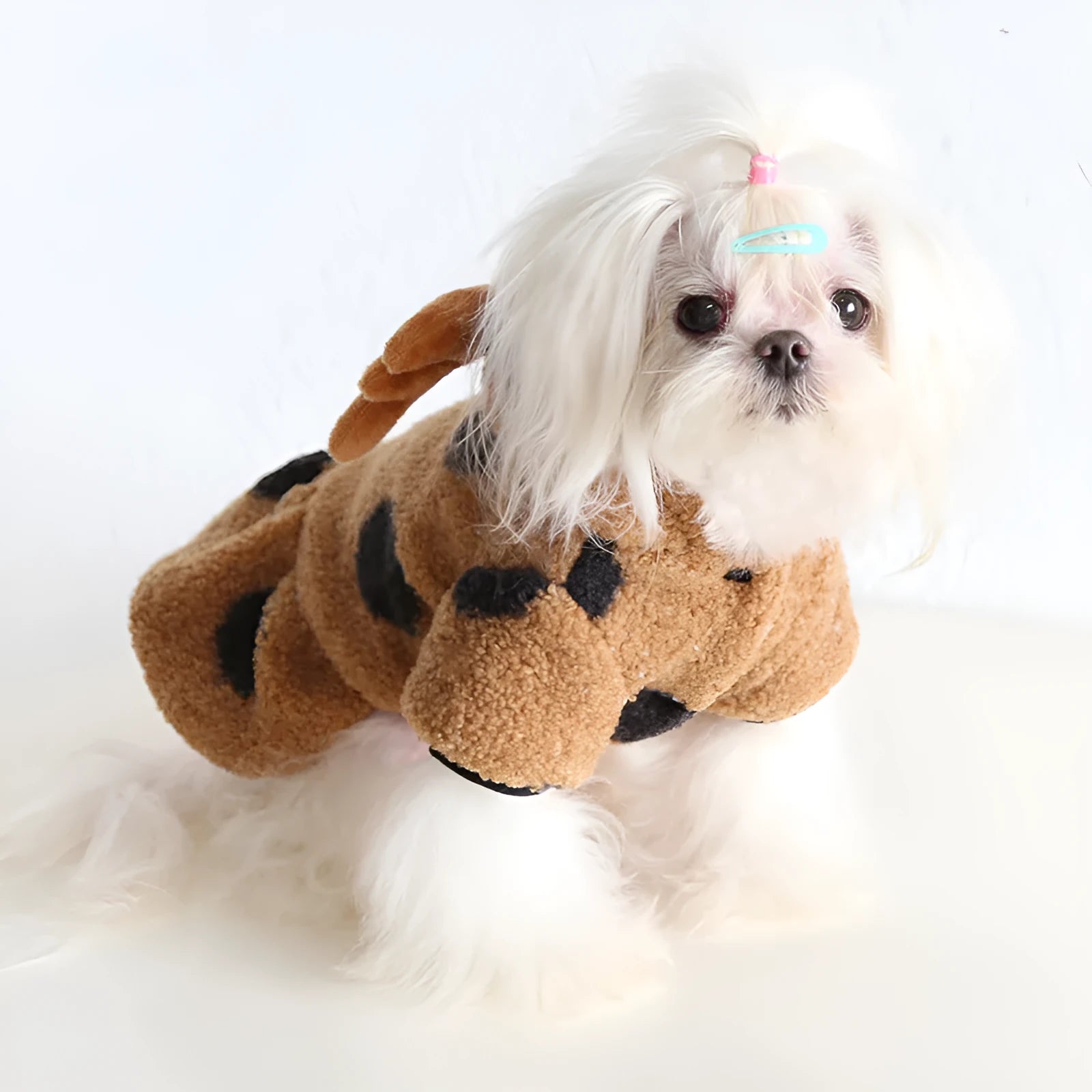 Polka dot elk couple pet clothing for dogs and cats in skirt or four-leg styles
