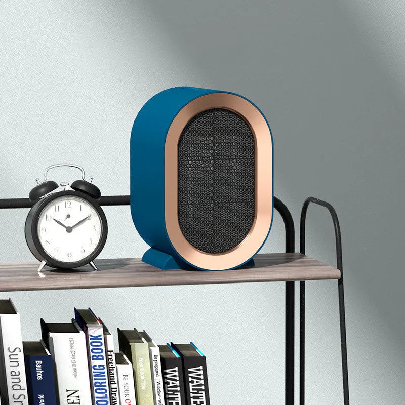 Desktop ceramic heater in choice of colours with mechanical two-speed controls