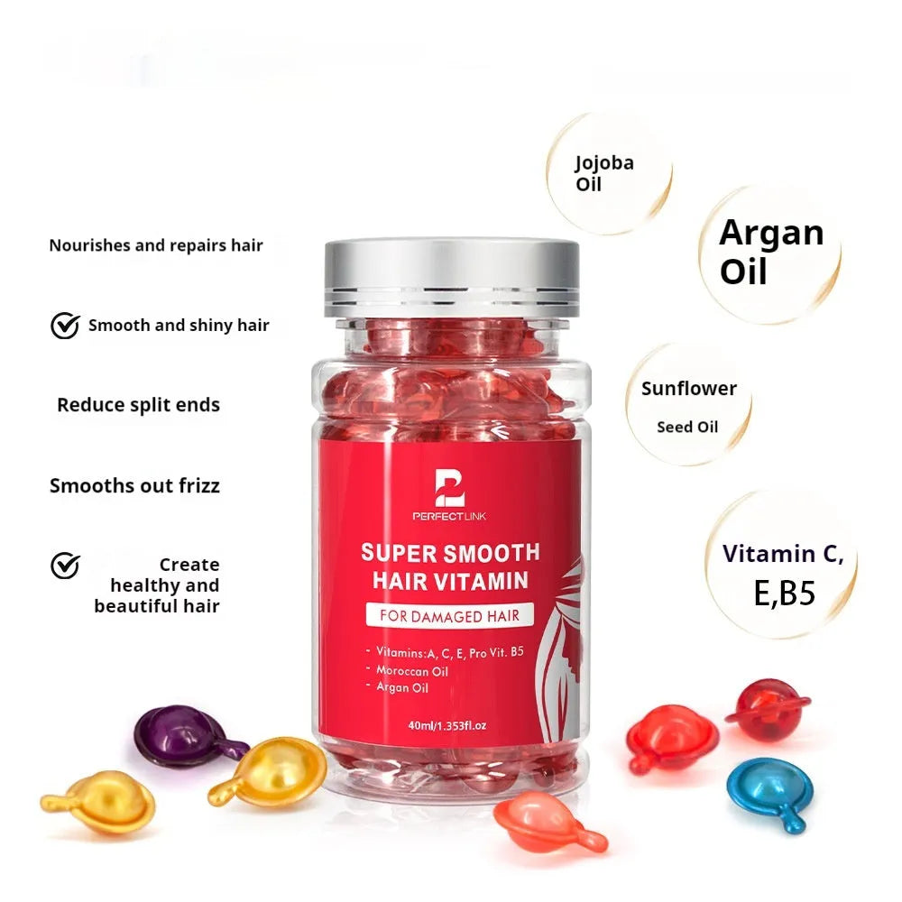 40ml plastic bottle of Vitamin Nuts Hair Care Essential Oil in one of six colour options