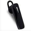 M163 car Bluetooth headset in black or white with control buttons for calls and music