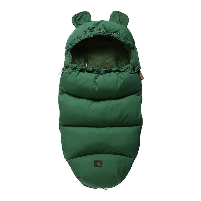 Detachable baby sleeping bag for strollers in cotton blend fabric, shown in a colour option.
