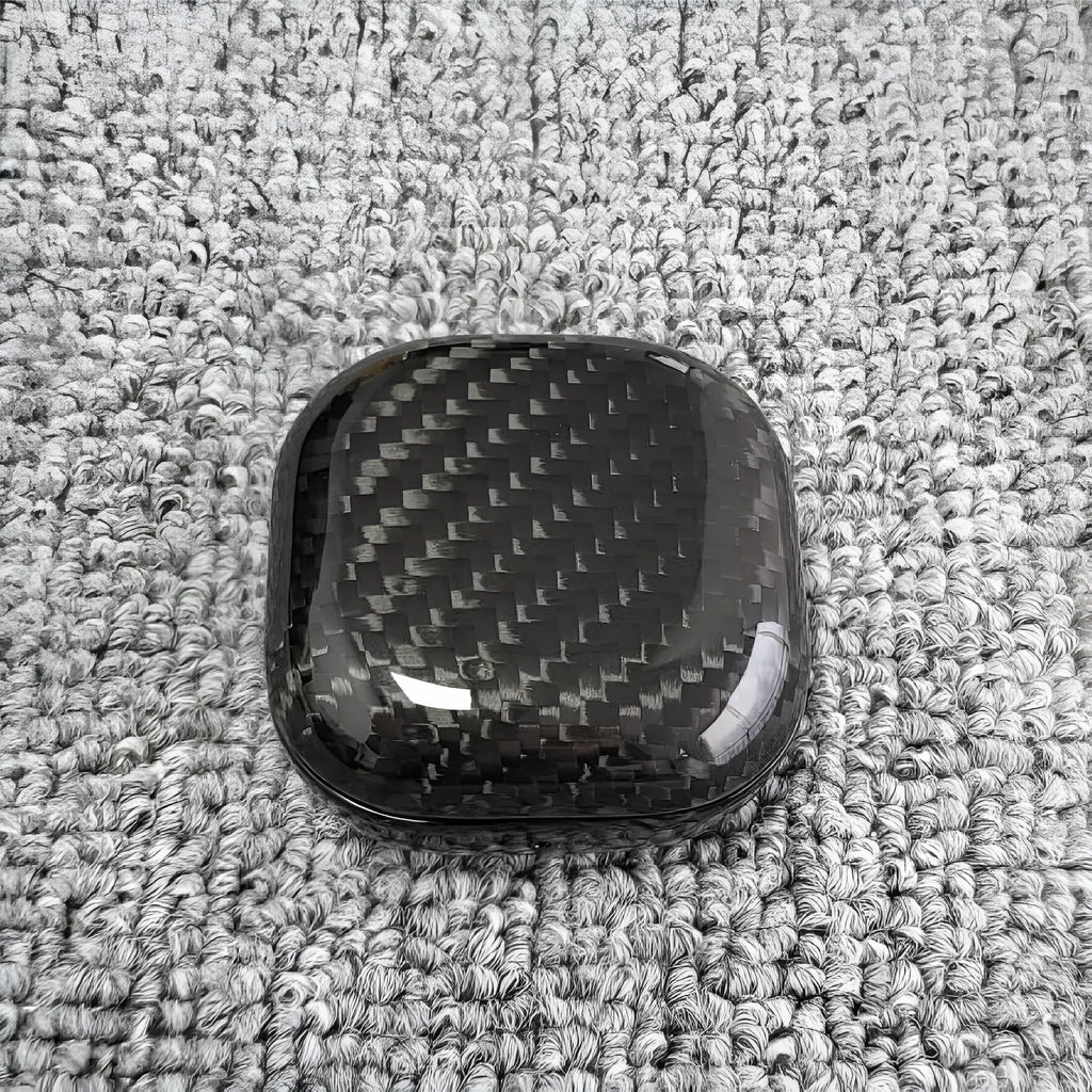 Carbon fiber moulded protective cover for Apple AirPods Pro in a twill bright finish