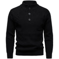 Mens Henry stand collar sweater in beige with batwing sleeves and ribbed hem, available in sizes M to 4XL
