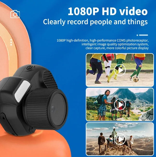 Black Y3000 HD outdoor sports camera with small display screen on a compact body