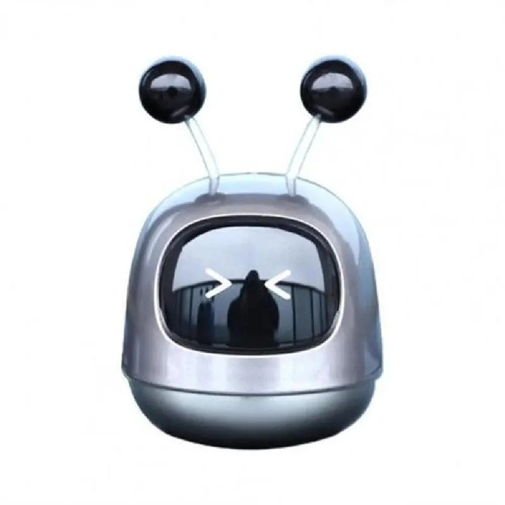 Robot-shaped car vent aromatherapy decoration with gel reservoir for fragrance diffusion