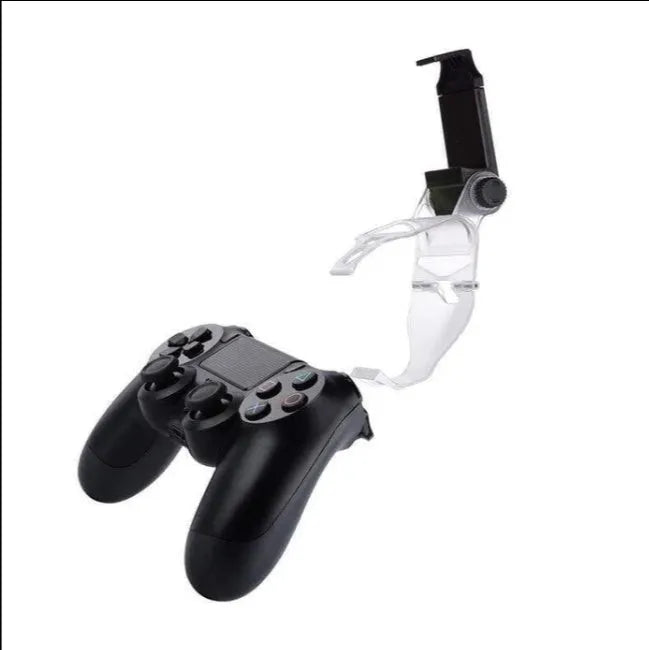 PS4 controller mobile gaming clip with OTG cable attached to Android smartphone