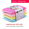 Macaron coloured pinstripe fabric dishwashing sponge mop for wet and dry cleaning.