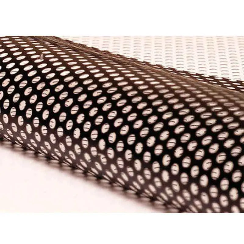 Perforated mesh plastic automotive colour change film sheet measuring 30cm by 106cm.