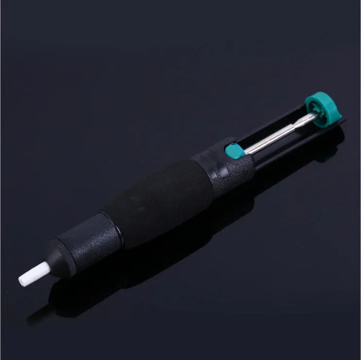 Manual semi-aluminum alloy tin suction device black suction gun 210mm length for desoldering