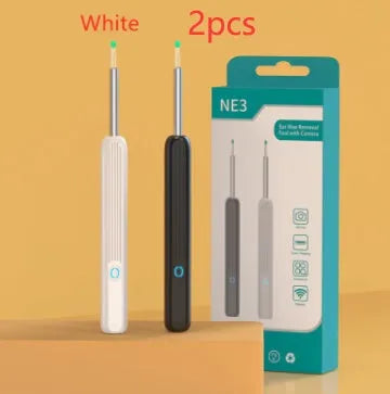 NE3 wireless ear cleaner otoscope with camera LED light in black or white colour