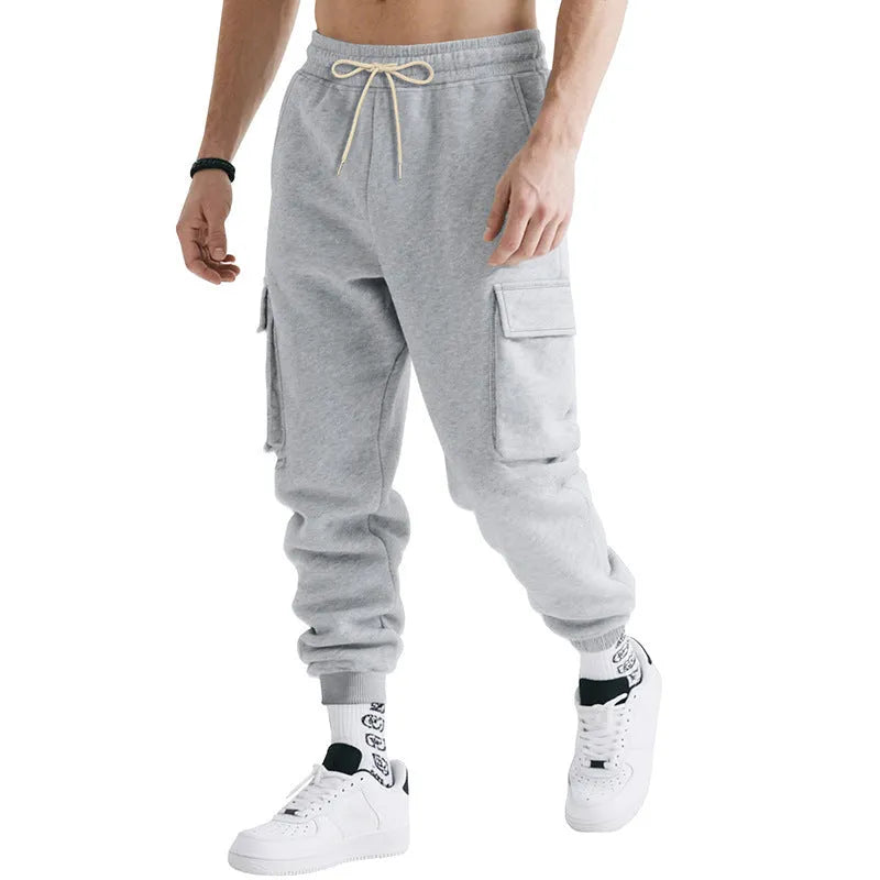 Men's loose fit multi-pocket work trousers in elastic fabric available in multiple colours and sizes
