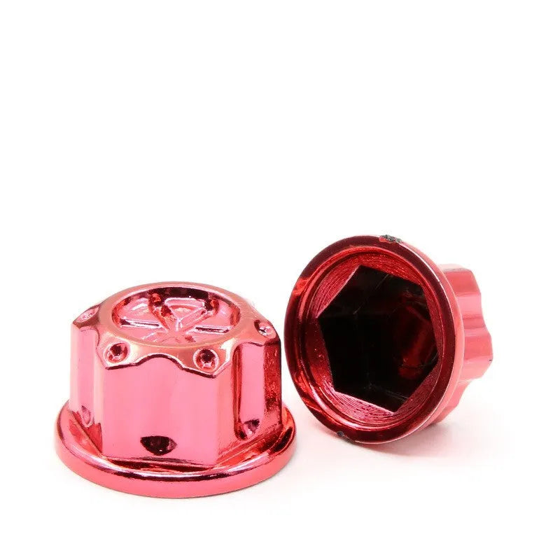Set of 30 coloured ABS plastic motorcycle screw covers for engine and fairing customisation.
