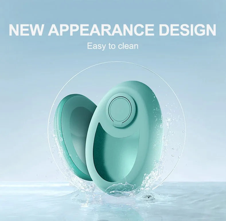 CJEER crystal hair removal eraser tool showing nano-glass surface and metal finger ring on back.