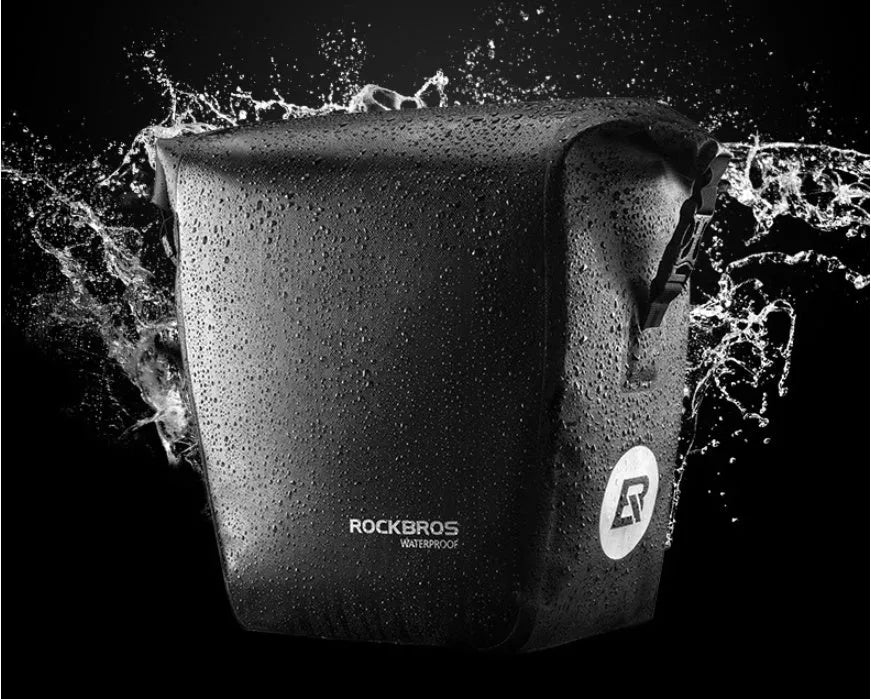 Bicycle waterproof bag made from nylon cloth and waterproof fabric in black colour for cycling storage
