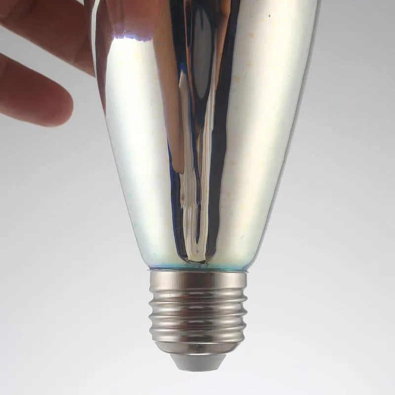 LED decorative light bulb with 3D firework projection effect and E27 screw base.