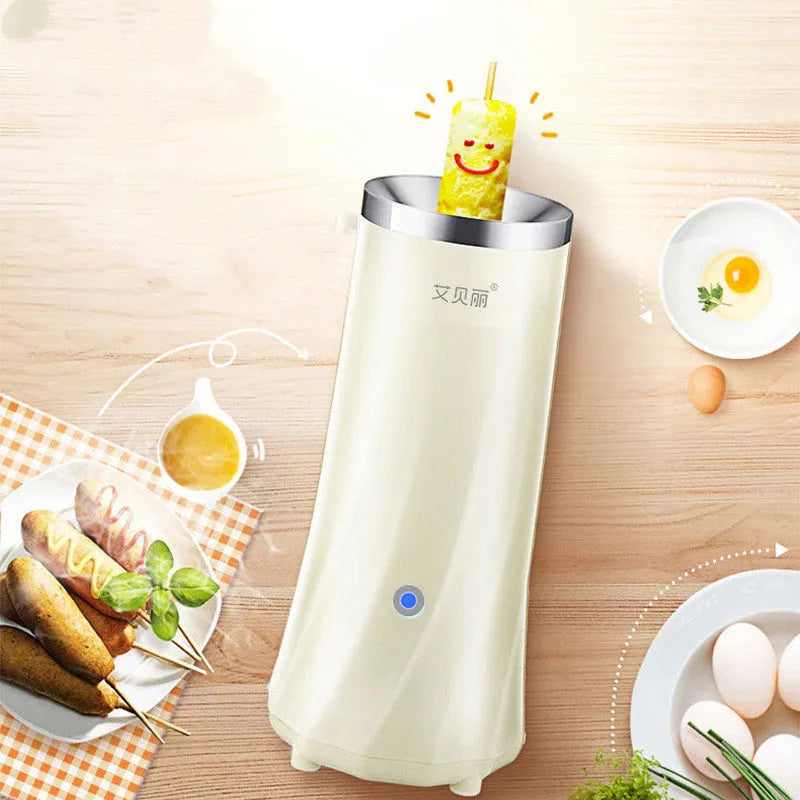 Beige white and green multifunctional mini breakfast machine with automatic features