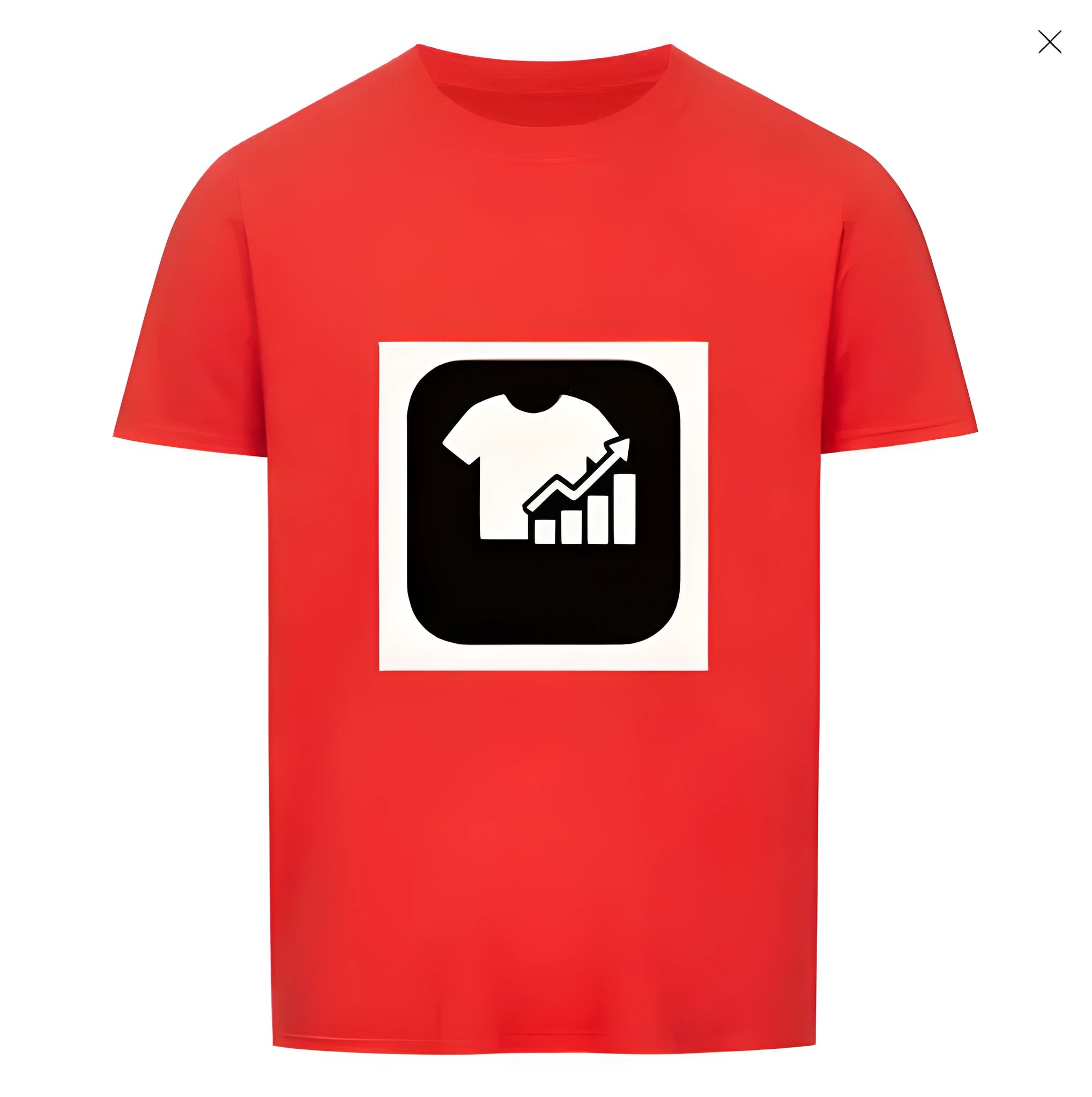 Red striped Japanese retro style short sleeve T-shirt made from silk and linen blend fabric