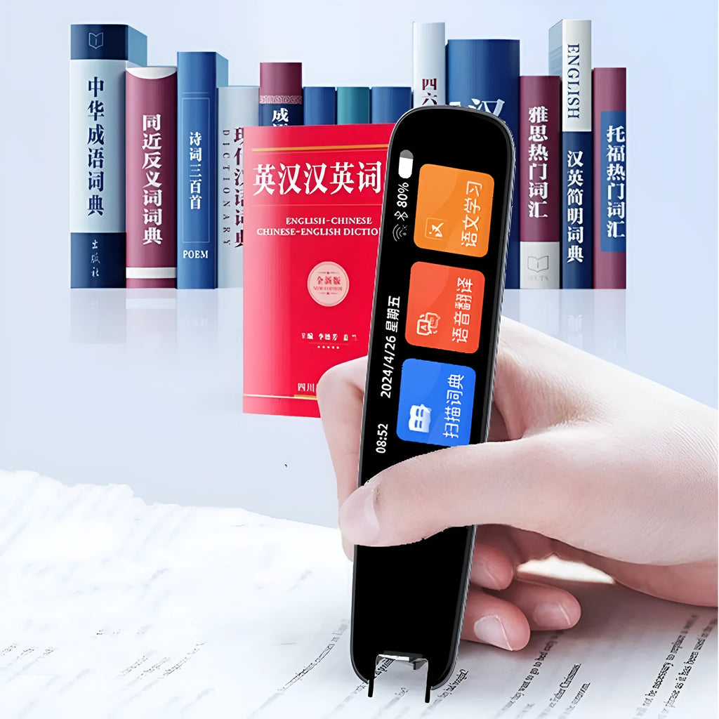 Dark gray universal offline talking scan translation pen for English language study with ABS construction