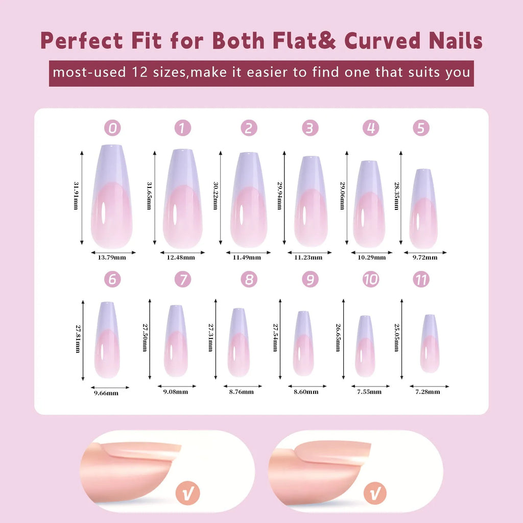 French Wear Seamless Removable Nail Stickers in French Wear Armour colour, 288-piece set
