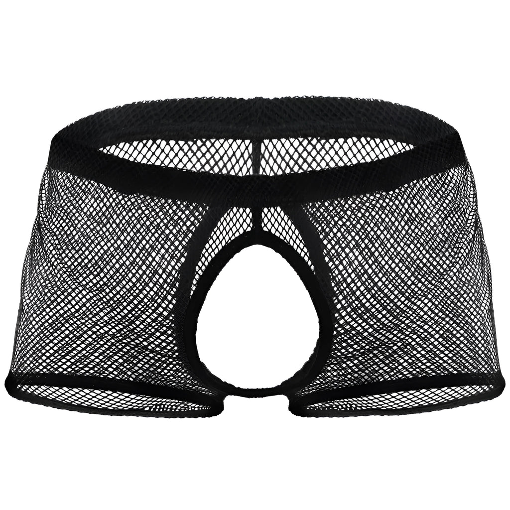 Men's black nylon underwear with average Asian sizing for a smooth fit