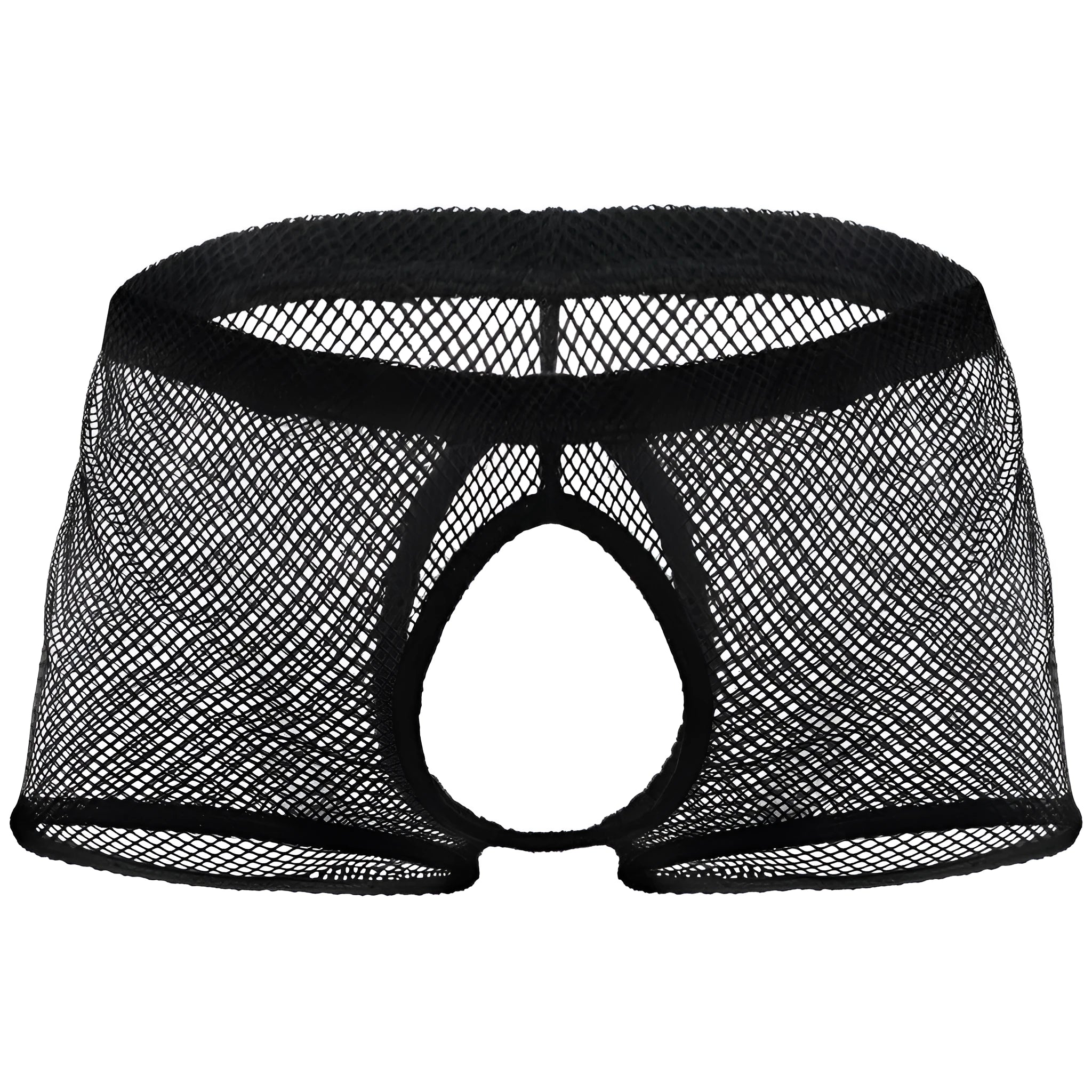 Men's black nylon underwear with average Asian sizing for a smooth fit