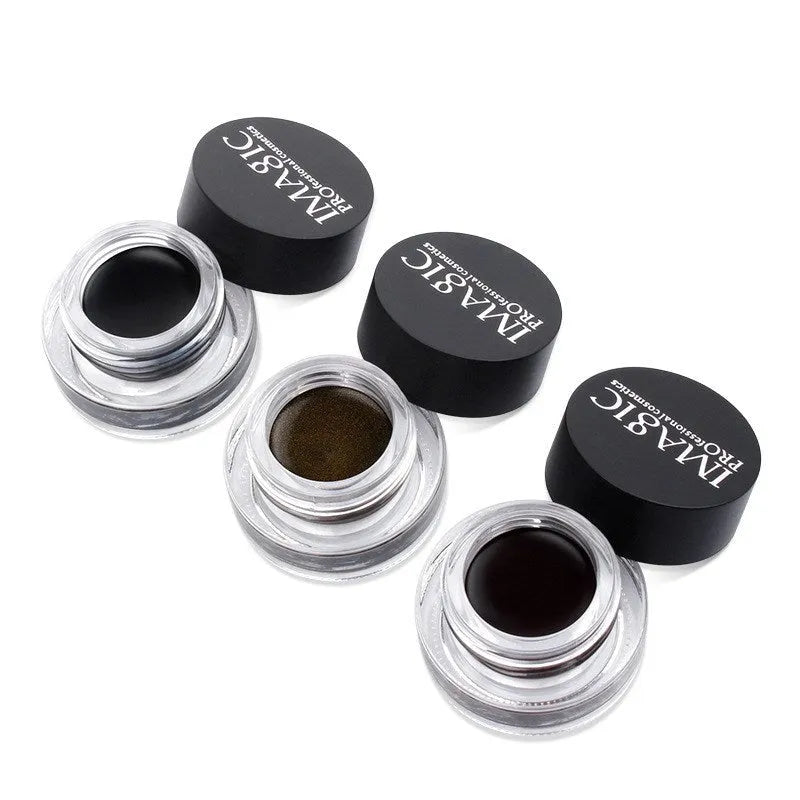Three brush pen eyeliners in colours E01, E02, and E03 for big eye makeup definition