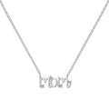 925 silver clavicle chain necklace with 15mm letter pendant in electroplated finish on display