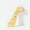 Grey silicone pet food spoon with integrated can opener and matching sealing lid for tins.