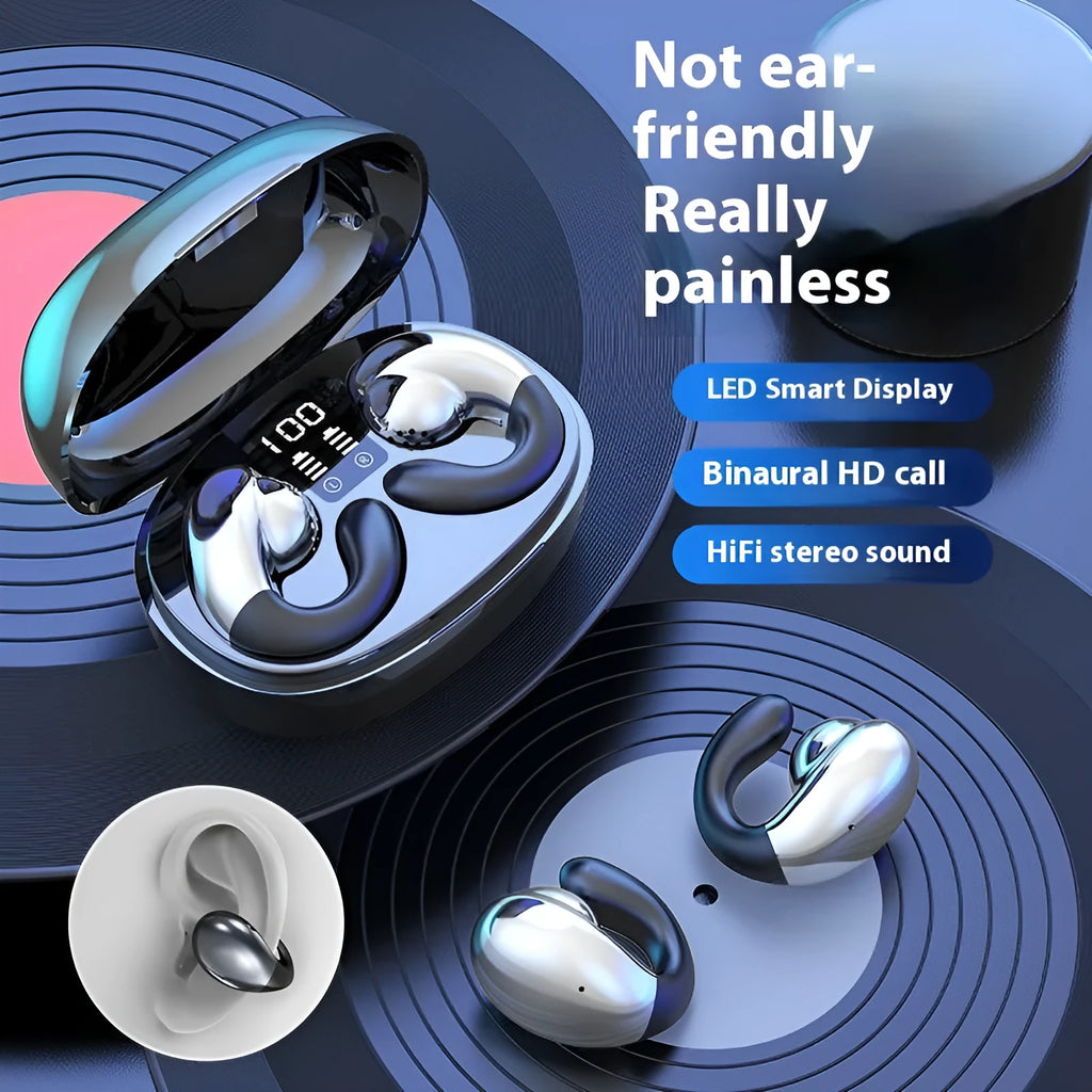 S29 wireless Bluetooth headset with charging case, ear-mounted non in-ear design, four colour options