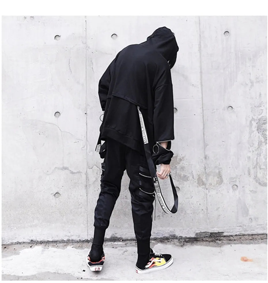 Harajuku hip hop loose hoodie sweatshirt in unisex cotton blend, available sizes S to 3XL, with size chart