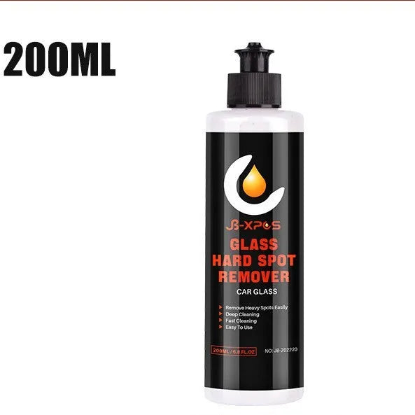 Glass Oil Film Remover cleaning cream paste container shown in 50ml, 100ml, and 200ml size options.