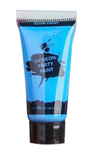 25ml pot of neon green face and body paint, labelled as safe and non-toxic gouache.