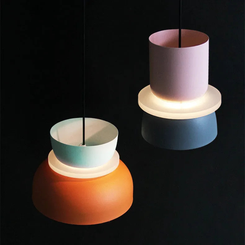 Nordic minimalist iron table lamp with simple design on bedside table