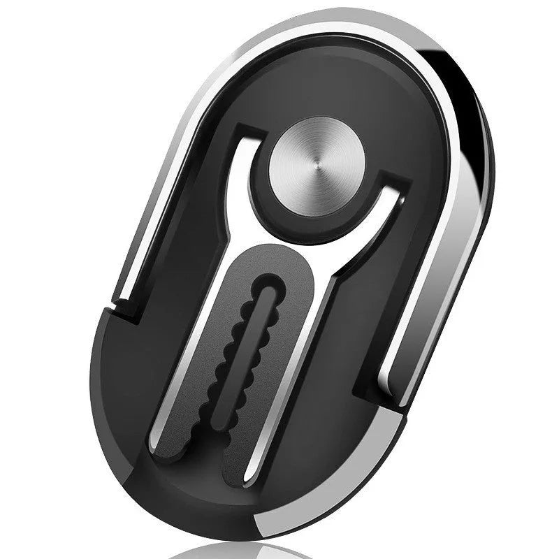 Universal car phone ring bracket with suction cup base and adjustable arms in multiple colours.