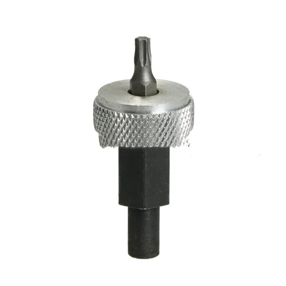 Ignition module wrench tool for distributor block mounting with knurled aluminium knobs