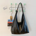 Retro textured PU bucket shoulder bag for women, 35x38x12cm, available in five colours