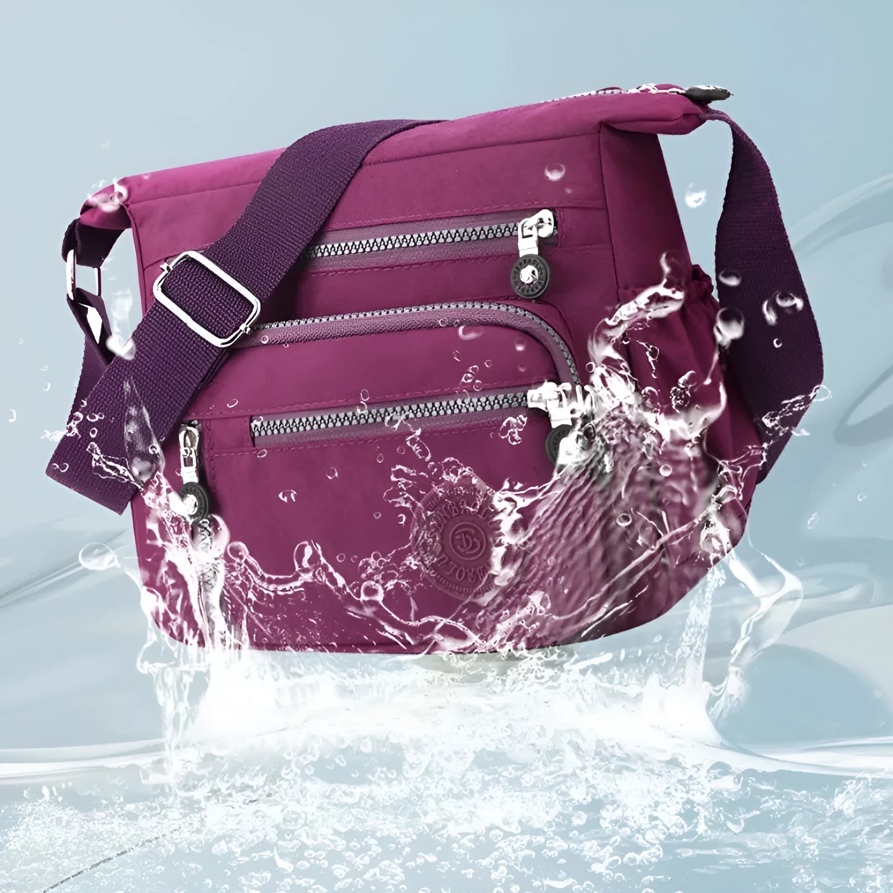 Nylon shoulder messenger bag in five colours with large capacity and soft square design