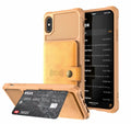 Geometric pattern black PU leather back cover case on an iPhone X