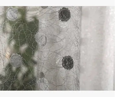 Custom blackout curtain panel showing fabric texture and hanging options
