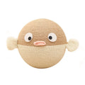 Sisal hemp puffer leakage feeder cube toy 15cm for dogs and cats