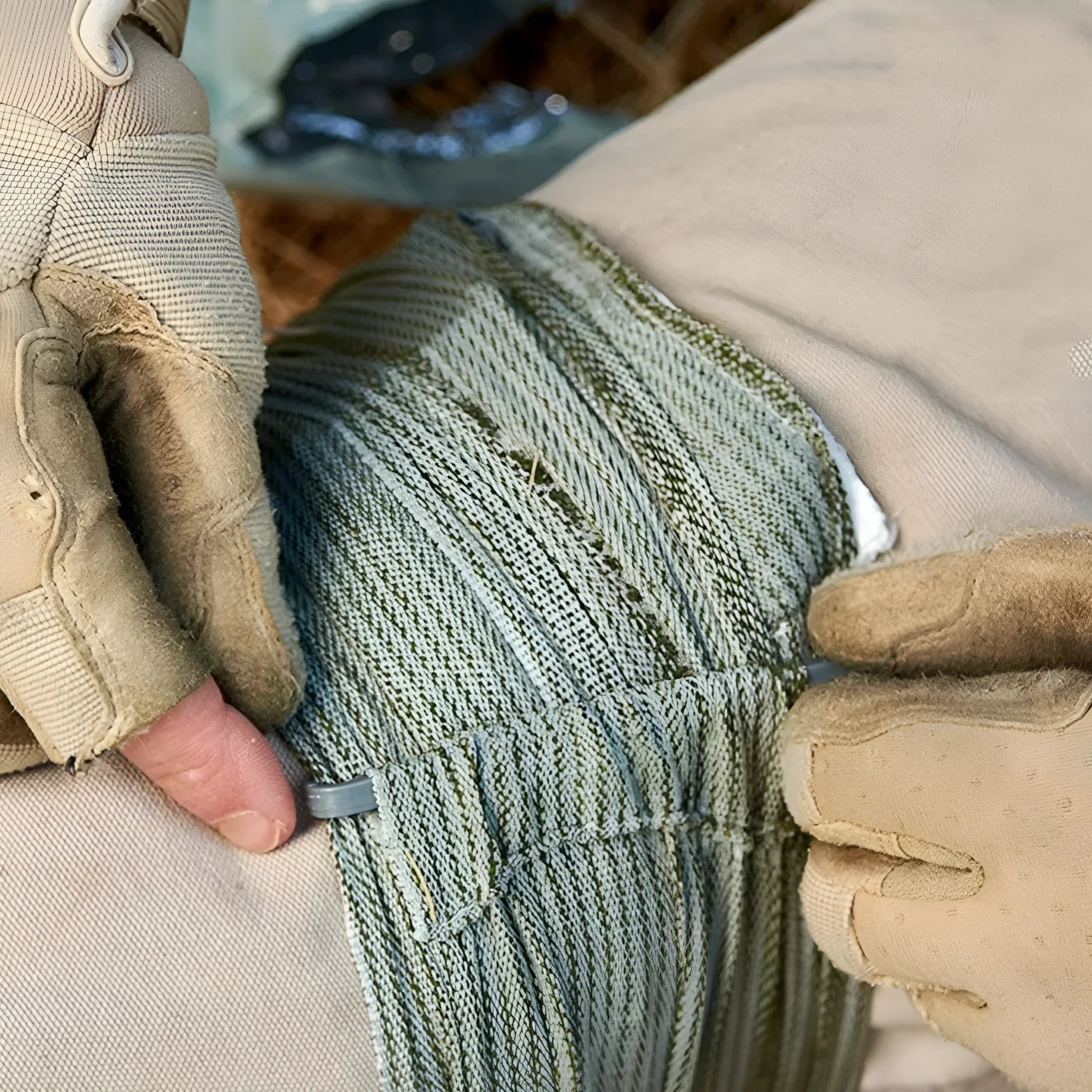 Portable hemostatic bandage set with tactical gauze tape in 4 inch or 6 inch sizes