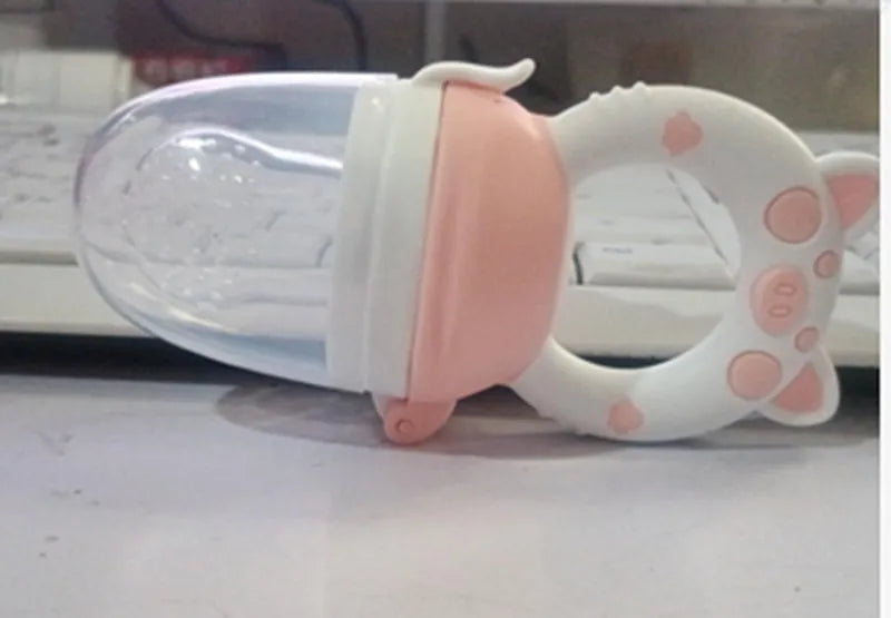 Blue, green, and pink silicone baby teethers showing single and triple mouthpiece styles