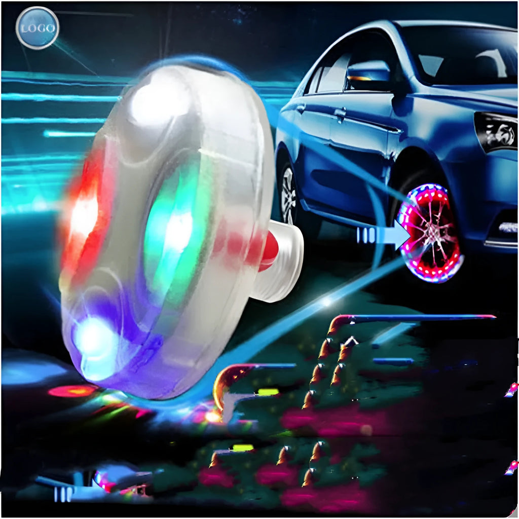 Solar valve light for automobile motorcycle electric vehicle tyre wheel hub 40x32mm 12V 3W luminous