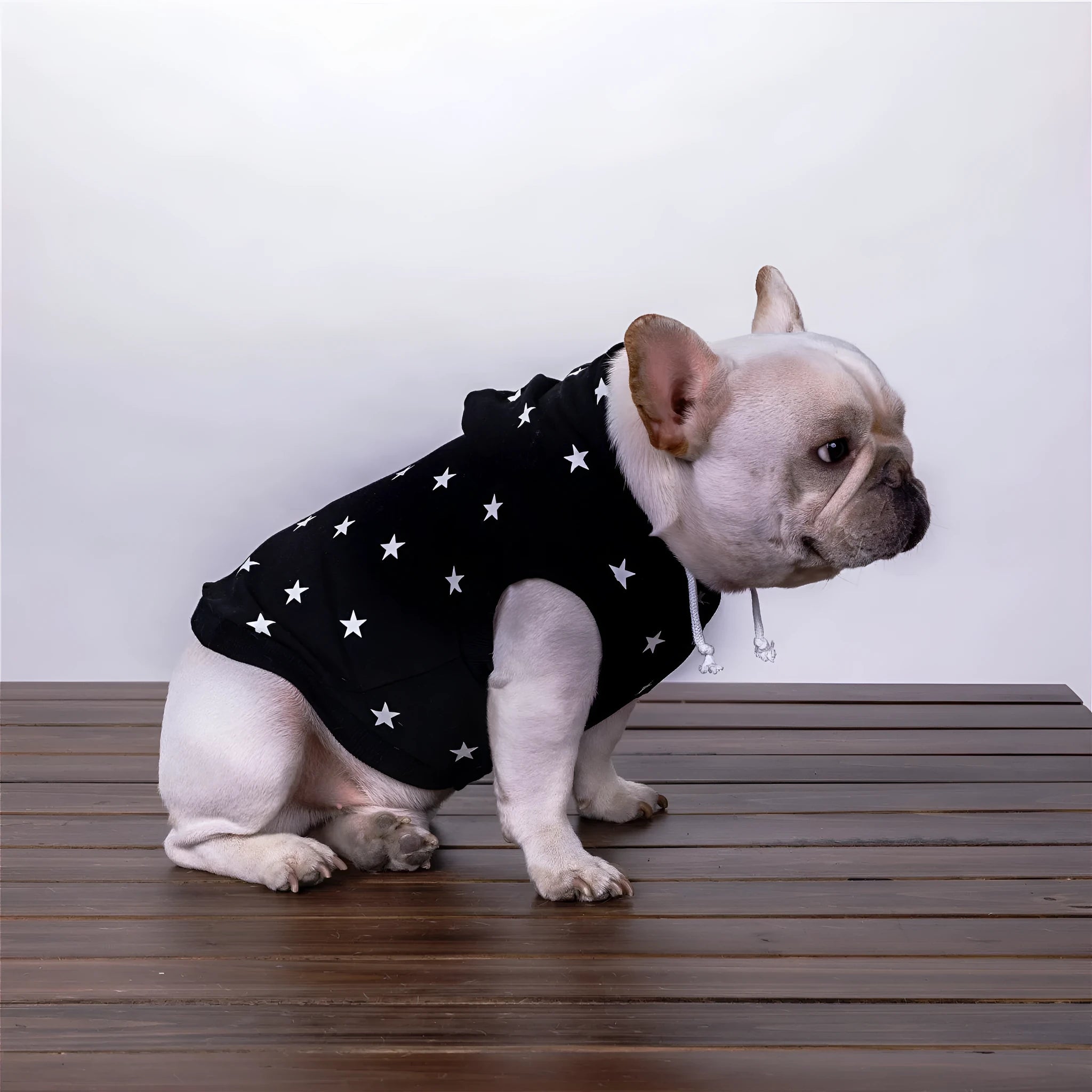 Printed black cotton pet clothes casual sweater for dogs and cats