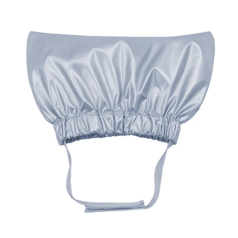 Adjustable ear-proof waterproof shower cap for pets in gold, pink or silver colours with non-woven fabric