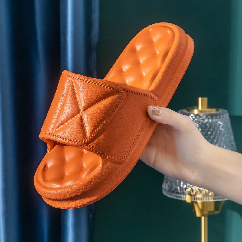 EVA foam bathroom slippers with thick non-slip sole in five colour options