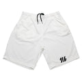 Loose-fit metal silk sports shorts for running in various colours like army green and sapphire blue.